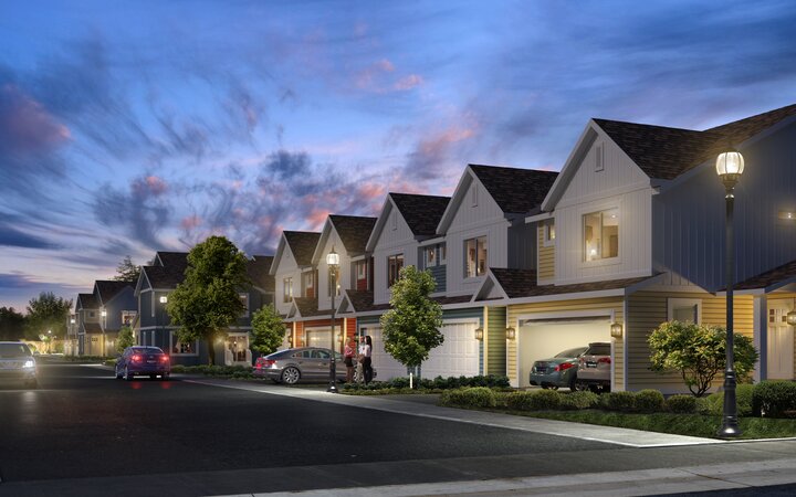 Una vía pública iluminada por tecnología LED